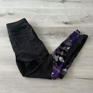 POP Fit (POP 1391-56) Purple Camo Leggings S NWT